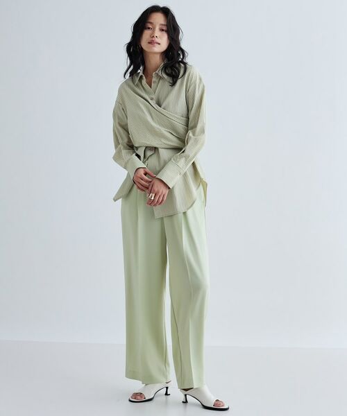 GALLEST / ギャレスト シャツ・ブラウス | マルチウェイストライプカシュクールシャツ | 詳細4