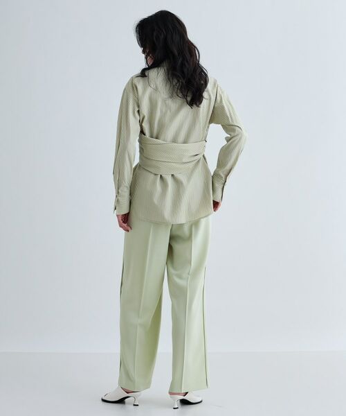 GALLEST / ギャレスト シャツ・ブラウス | マルチウェイストライプカシュクールシャツ | 詳細6