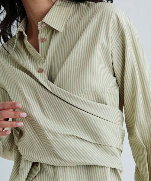 GALLEST / ギャレスト シャツ・ブラウス | マルチウェイストライプカシュクールシャツ | 詳細7