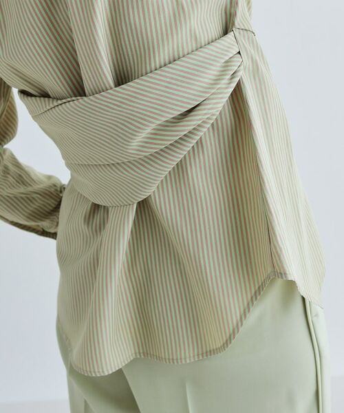 GALLEST / ギャレスト シャツ・ブラウス | マルチウェイストライプカシュクールシャツ | 詳細8