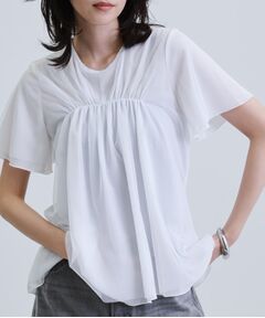 GALLEST / ギャレスト Tシャツ | メッシュギャザーTシャツ