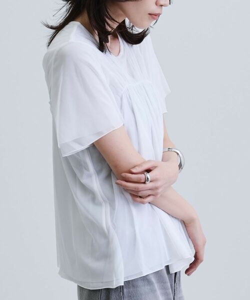 GALLEST / ギャレスト Tシャツ | メッシュギャザーTシャツ | 詳細10