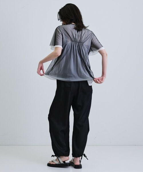 GALLEST / ギャレスト Tシャツ | メッシュギャザーTシャツ | 詳細3