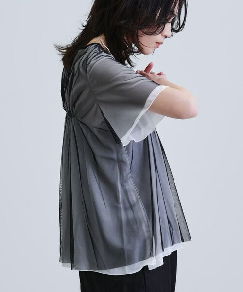 GALLEST / ギャレスト Tシャツ | メッシュギャザーTシャツ | 詳細5