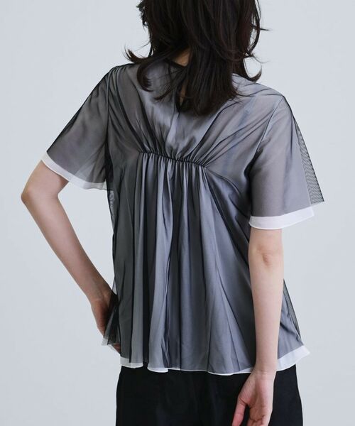 GALLEST / ギャレスト Tシャツ | メッシュギャザーTシャツ | 詳細6