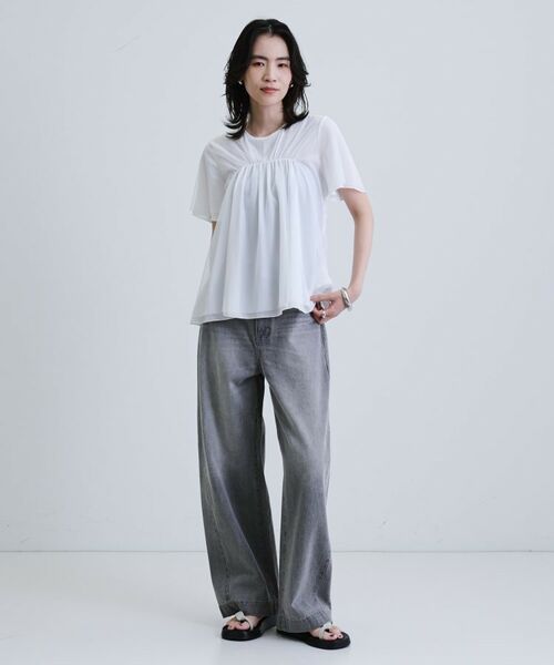 GALLEST / ギャレスト Tシャツ | メッシュギャザーTシャツ | 詳細8