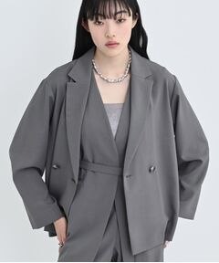 GALLEST / ギャレスト テーラードジャケット | 【セットアップ可】モードフィットダブルボタンジャケット【カセット服/オケージョン/通勤】