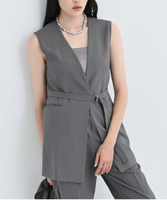 GALLEST / ギャレスト ベスト | 【セットアップ可】ナローベルテッドジレ【カセット服/オケージョン/通勤】