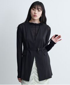 GALLEST / ギャレスト ベスト | 【セットアップ可】ナローベルテッドジレ【カセット服/オケージョン/通勤】