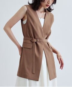 GALLEST / ギャレスト ベスト | 【セットアップ可】ナローベルテッドジレ【カセット服/オケージョン/通勤】