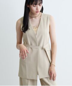 GALLEST / ギャレスト ベスト | 【セットアップ可】ナローベルテッドジレ【カセット服/オケージョン/通勤】