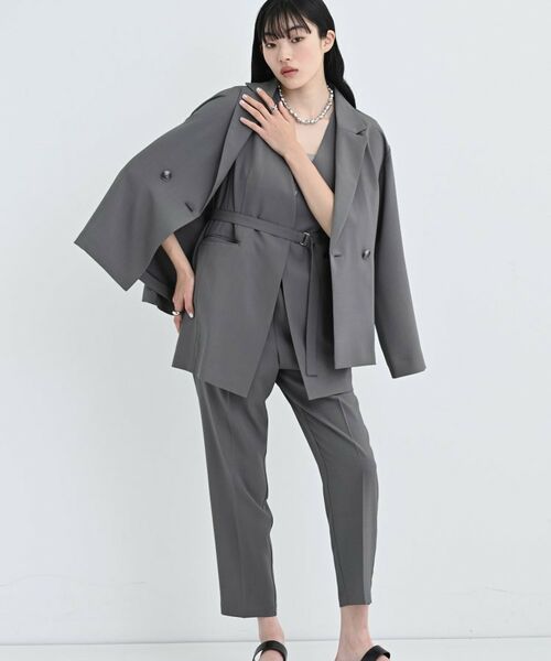 GALLEST / ギャレスト ベスト | 【セットアップ可】ナローベルテッドジレ【カセット服/オケージョン/通勤】 | 詳細12