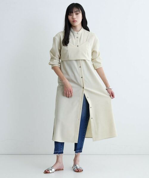 GALLEST / ギャレスト ロング・マキシ丈ワンピース | 【セレモニー/オケージョン/通勤】ビスチェセットシャツドレス【2WAY】 | 詳細1
