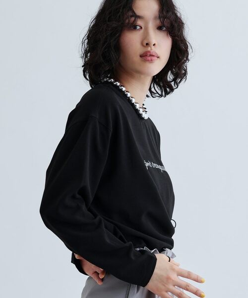 GALLEST / ギャレスト シャツ・ブラウス | ジョーゼットロゴブラウス | 詳細3