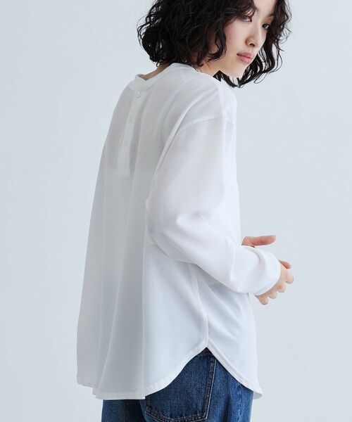 GALLEST / ギャレスト シャツ・ブラウス | ジョーゼットロゴブラウス | 詳細9