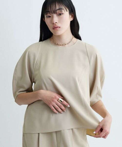 GALLEST / ギャレスト シャツ・ブラウス | 【セットアップ対応】バルーンスリーブブラウス【通勤・セレモニー】(ベージュ(052))