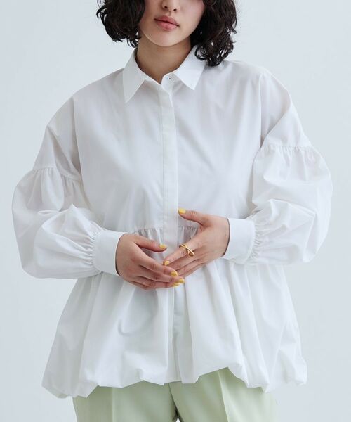 GALLEST/ギャレスト バルーンペプラムブラウス ホワイト(001) 38(M) GALLEST/ギャレスト バルーンペプラムブラウス ホワイト(001) 38(M)