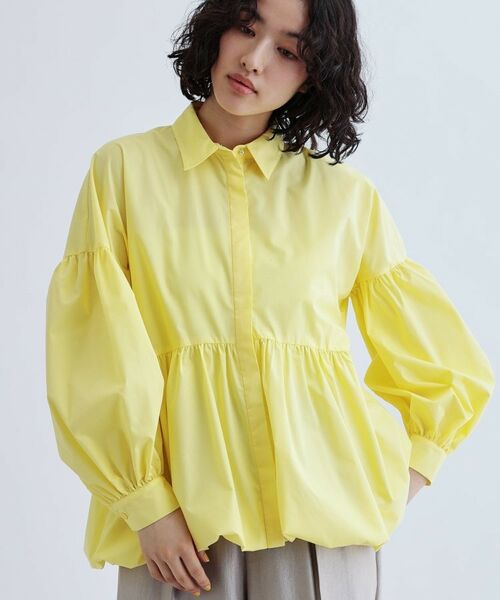 GALLEST/ギャレスト バルーンペプラムブラウス イエロー(031) 38(M) GALLEST/ギャレスト バルーンペプラムブラウス イエロー(031) 38(M)
