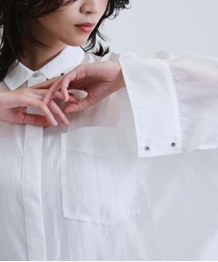 GALLEST / ギャレスト シャツ・ブラウス | 【再入荷】シアーローンステンカラーシャツ/シアーシャツ/シアートップス