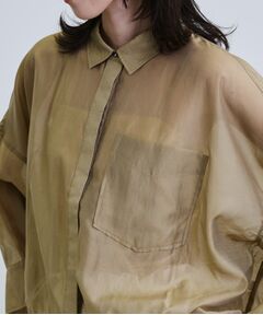 GALLEST / ギャレスト シャツ・ブラウス | 【再入荷】シアーローンステンカラーシャツ/シアーシャツ/シアートップス