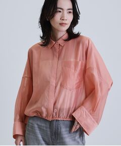 GALLEST / ギャレスト シャツ・ブラウス | 【再入荷】シアーローンステンカラーシャツ/シアーシャツ/シアートップス