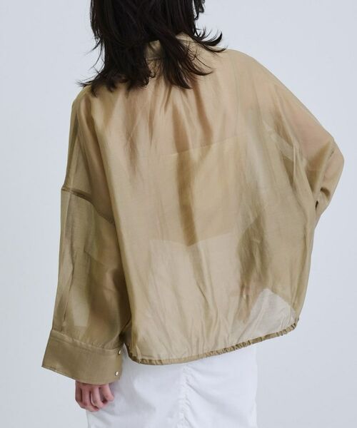 GALLEST / ギャレスト シャツ・ブラウス | 【再入荷】シアーローンステンカラーシャツ/シアーシャツ/シアートップス | 詳細10