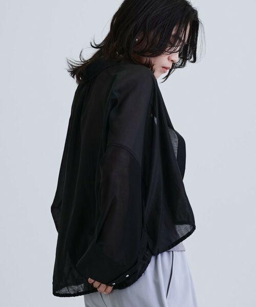 GALLEST / ギャレスト シャツ・ブラウス | 【再入荷】シアーローンステンカラーシャツ/シアーシャツ/シアートップス | 詳細14