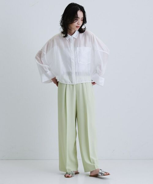 GALLEST / ギャレスト シャツ・ブラウス | 【再入荷】シアーローンステンカラーシャツ/シアーシャツ/シアートップス | 詳細18