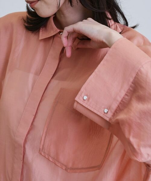 GALLEST / ギャレスト シャツ・ブラウス | 【再入荷】シアーローンステンカラーシャツ/シアーシャツ/シアートップス | 詳細29