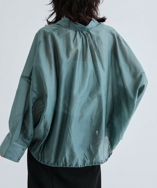 GALLEST / ギャレスト シャツ・ブラウス | 【再入荷】シアーローンステンカラーシャツ/シアーシャツ/シアートップス | 詳細3
