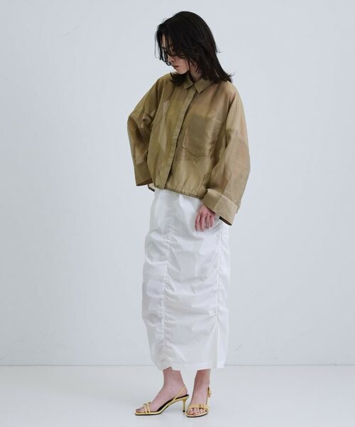 GALLEST / ギャレスト シャツ・ブラウス | 【再入荷】シアーローンステンカラーシャツ/シアーシャツ/シアートップス | 詳細7