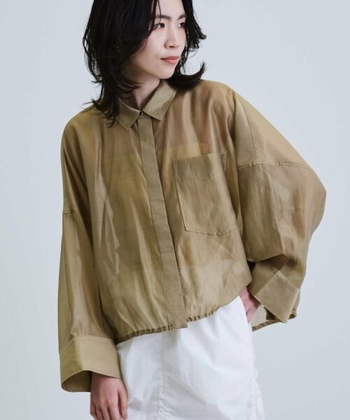 GALLEST / ギャレスト シャツ・ブラウス | 【再入荷】シアーローンステンカラーシャツ/シアーシャツ/シアートップス | 詳細8