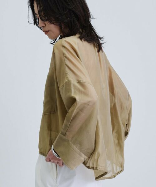 GALLEST / ギャレスト シャツ・ブラウス | 【再入荷】シアーローンステンカラーシャツ/シアーシャツ/シアートップス | 詳細9