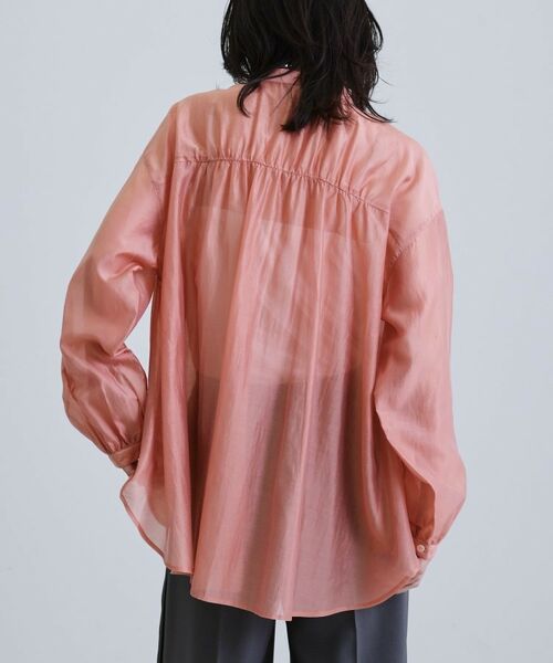 GALLEST / ギャレスト シャツ・ブラウス | シアーローンミドル丈シャツ/シアーシャツ/シアートップス【洗える】 | 詳細19