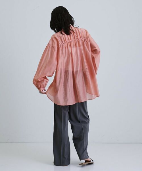 GALLEST / ギャレスト シャツ・ブラウス | シアーローンミドル丈シャツ/シアーシャツ/シアートップス【洗える】 | 詳細20