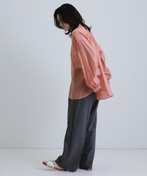 GALLEST / ギャレスト シャツ・ブラウス | シアーローンミドル丈シャツ/シアーシャツ/シアートップス【洗える】 | 詳細22