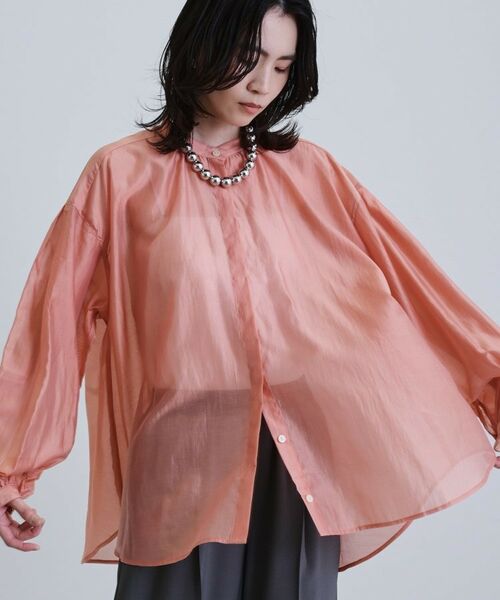 GALLEST / ギャレスト シャツ・ブラウス | シアーローンミドル丈シャツ/シアーシャツ/シアートップス【洗える】 | 詳細24