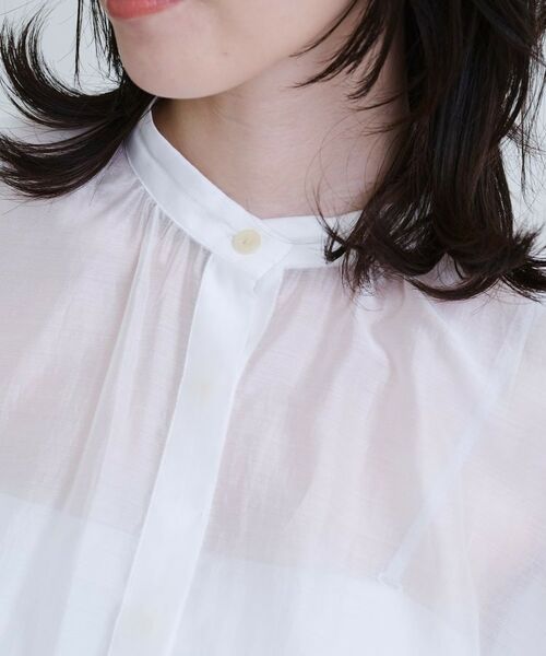 GALLEST / ギャレスト シャツ・ブラウス | シアーローンミドル丈シャツ/シアーシャツ/シアートップス【洗える】 | 詳細5