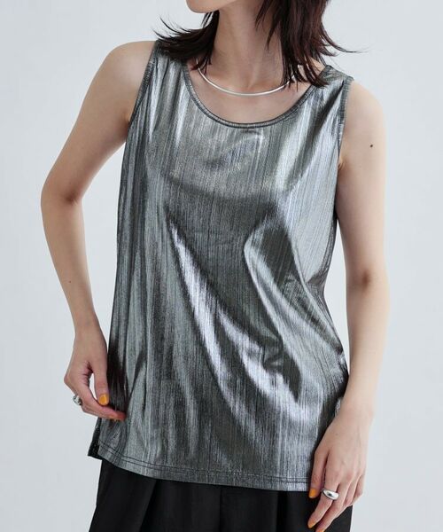GALLEST / ギャレスト キャミソール・チューブトップ | 【再入荷】箔プリントタンクトップ | 詳細9