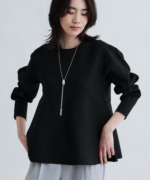 GALLEST/ギャレスト ペプラムフォルムニット ブラック(019) 38(M) GALLEST/ギャレスト ペプラムフォルムニット ブラック(019) 38(M)