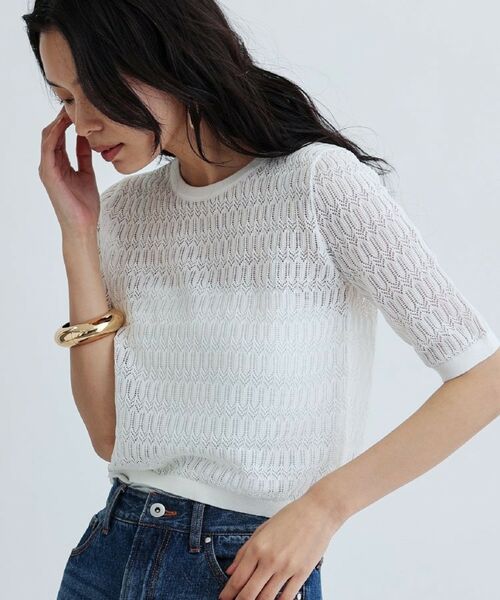 GALLEST / ギャレスト ニット・セーター | ハーフスリーブシアーニット | 詳細3