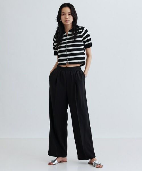 GALLEST / ギャレスト ニット・セーター | 衿付きハーフスリーブボーダーニット | 詳細8