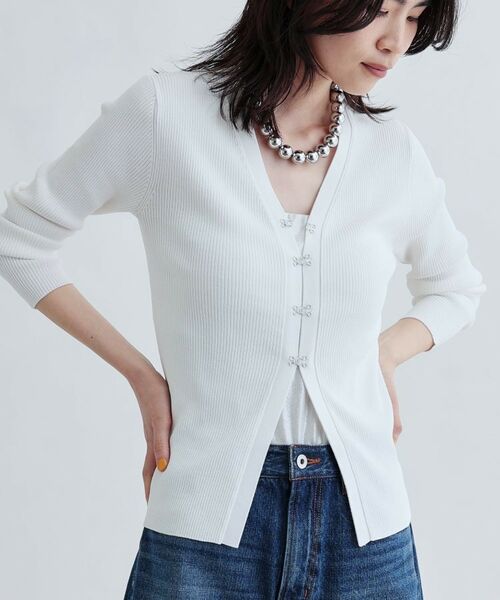 GALLEST / ギャレスト カーディガン・ボレロ | ナローリブカーディガン | 詳細3