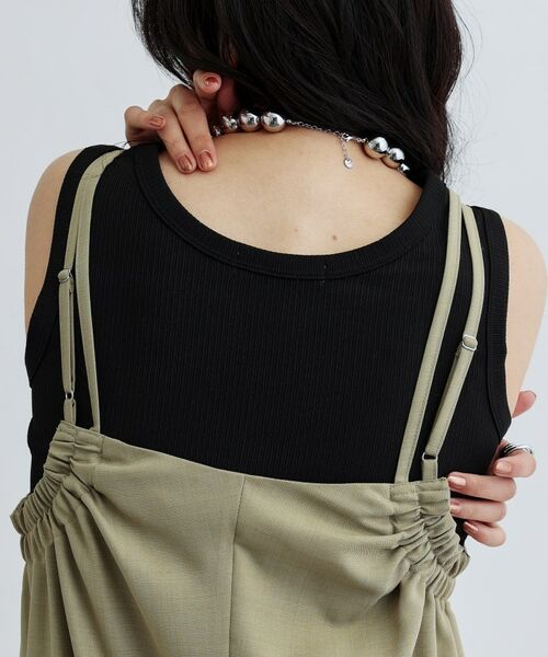 GALLEST / ギャレスト ロング・マキシ丈ワンピース | ギャザーストラップワンピース | 詳細6