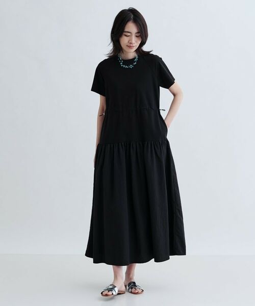 関税送料込【MACDUGGAL】ロング ワンピース ジャージー ネイビー セール】 【洗える・抗菌消臭・吸水速乾】サッカージャージー