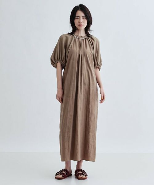 GALLEST / ギャレスト ロング・マキシ丈ワンピース | ソフトチュールスリーブ切替ワンピース | 詳細1