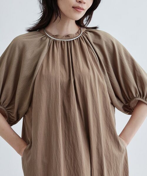 GALLEST / ギャレスト ロング・マキシ丈ワンピース | ソフトチュールスリーブ切替ワンピース | 詳細4