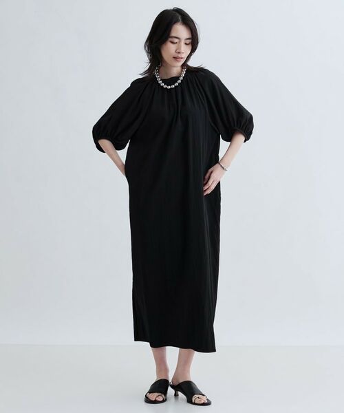 GALLEST/ギャレスト ソフトチュールスリーブ切替ワンピース ブラック(019) 38(M) GALLEST/ギャレスト ソフトチュールスリーブ切替ワンピース ブラック(019) 38(M)