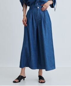 GALLEST / ギャレスト ショート・ハーフ・半端丈パンツ | 【セットアップ可能】ダンガリータックフレアパンツ