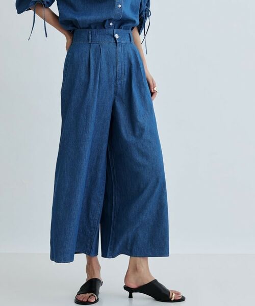 GALLEST / ギャレスト ショート・ハーフ・半端丈パンツ | 【セットアップ可能】ダンガリータックフレアパンツ | 詳細1